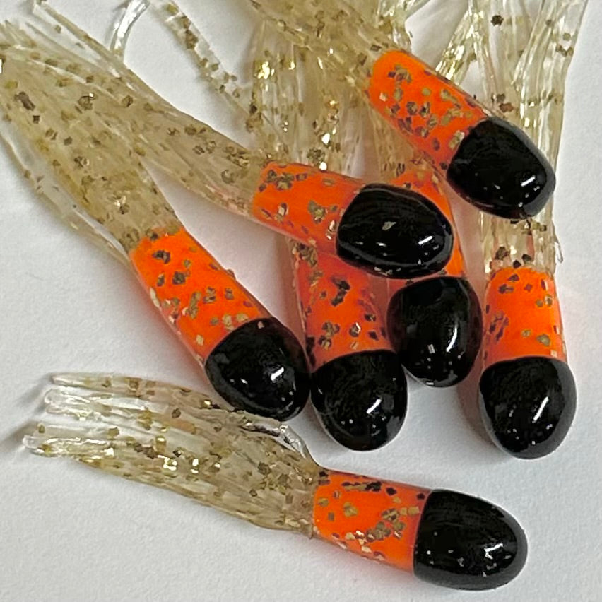 Black/Orange/Gold Sparkle – The Crappie Tube Store™