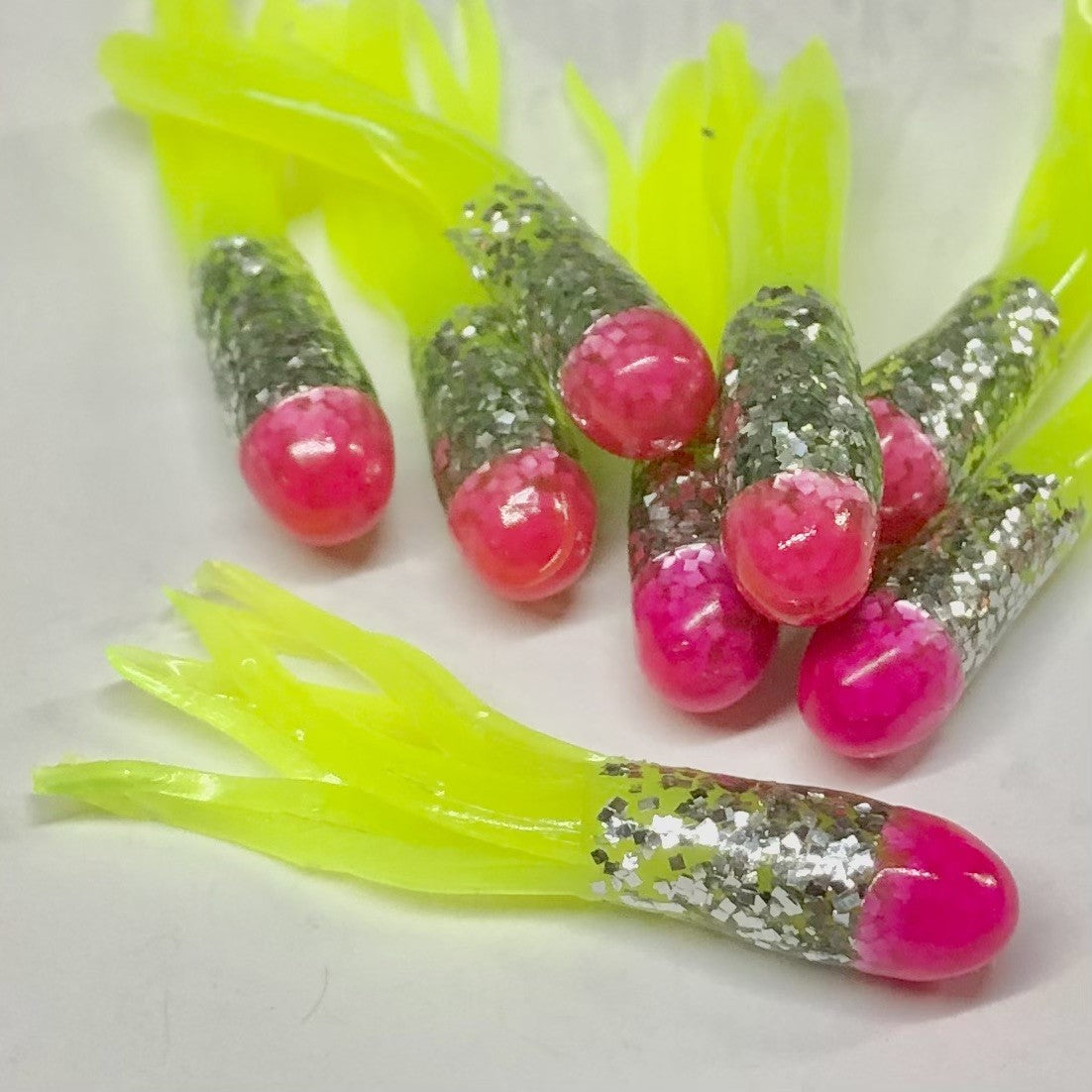 Pink/Silver Glitter/Chartreuse