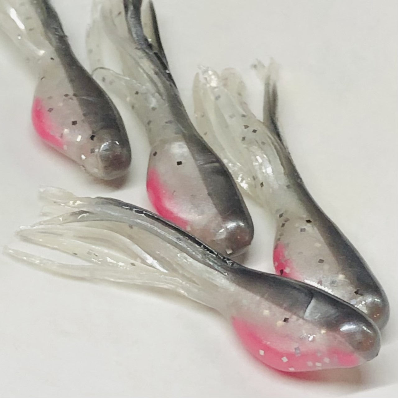 2 Minnow Crappie Tube Lures 20 pack Rosey Red 